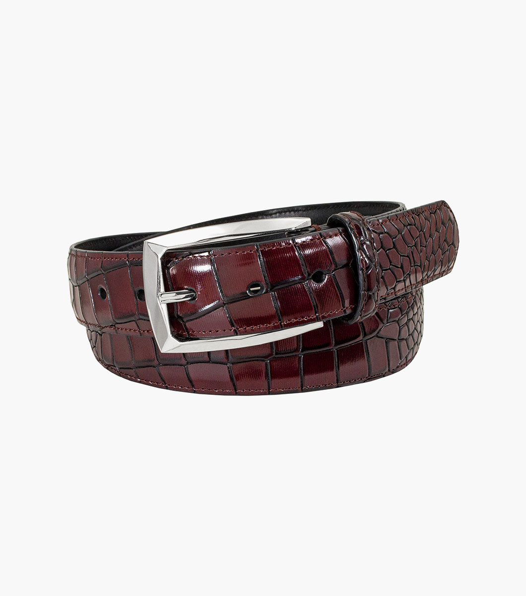 Stacy Adams Ozzie XL Croc Emboss Belt by Stacy Adams Shoes