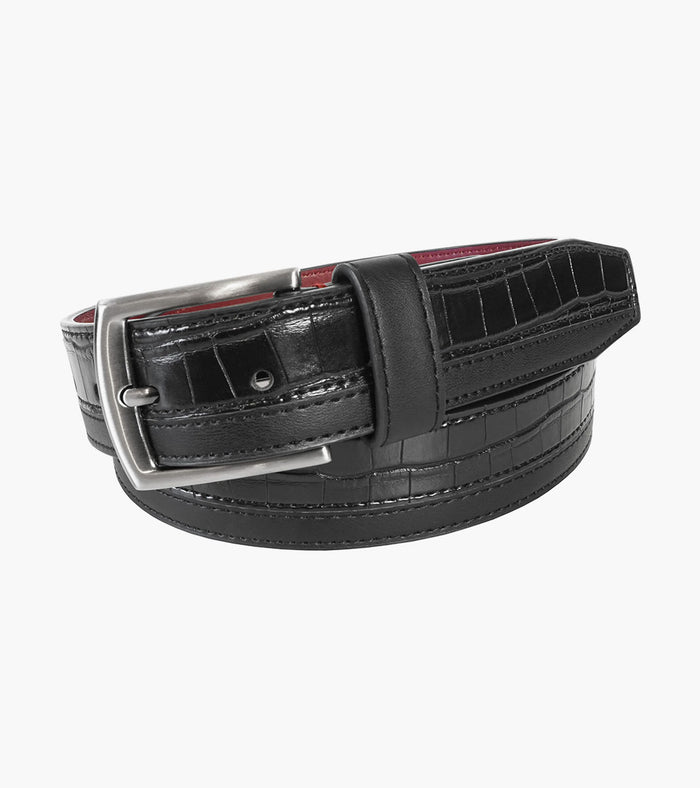 Stacy Adams Durant Croc Embossed Belt by Stacy Adams Shoes