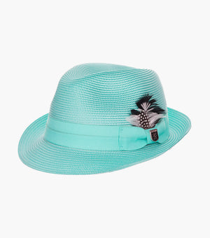 BELMONT FEDORA Poly Braid Pinch Front Hat