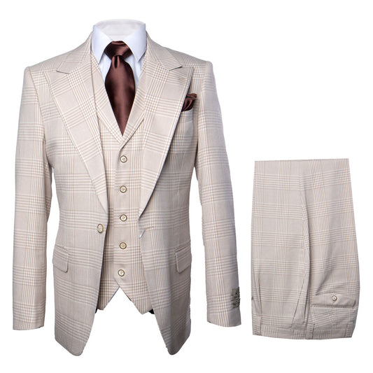 Modern 3-Piece Suit for Men – Rossi Man Max Tailored Slim Fit in Solid Navy | RM1393 - from alligatorwarehouse.com