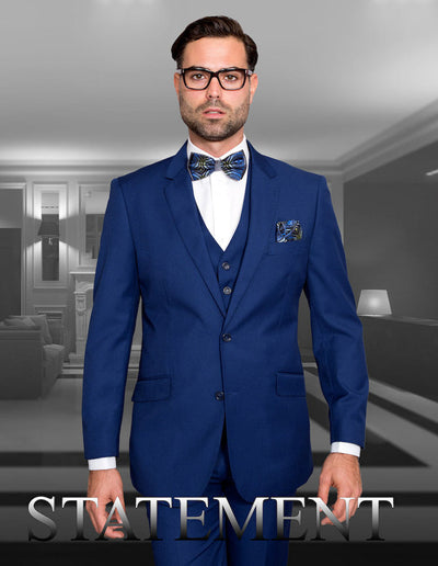 Mens 2 Button Modern Fit Vested Wool Suit in Sapphire Blue 1 STZV-100_SAPPHIRE_46S  - from alligatorwarehouse.com