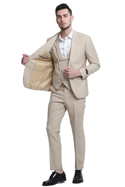 Tan Suits For Wedding - Tan Groomsmen Suits - Tan  Wedding  Tuxedo 2   - from alligatorwarehouse.com