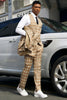 Tan Suits For Wedding - Tan Groomsmen Suits - Tan Hybrid Fit Tuxedo 3   - from alligatorwarehouse.com