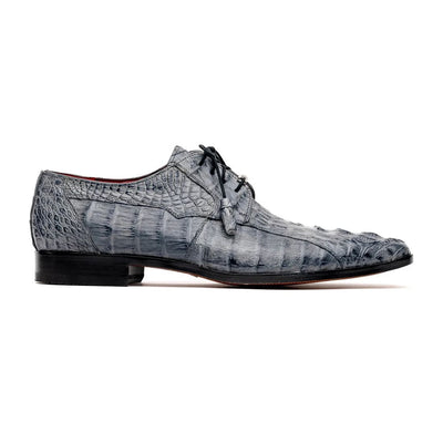Marco Di Milano Tulum Men's Shoes Gray Exotic Crocodile Derby Oxfords 2 TULUM_CAIMAN FUSCUS_GRAY_8.5  - from alligatorwarehouse.com
