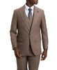 Stacy Adams - Brown 3 Piece 2 Button Plaid Peak Lapel Suit 4 SO4SM170H1-10-BROWN  - from alligatorwarehouse.com