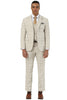 Men's Designer Stacy Adams Vested Glen Plaid Suit in Beige 2 SM203H1-120-34R  - from alligatorwarehouse.com