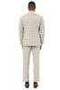 Men's Designer Stacy Adams Vested Glen Plaid Suit in Beige 3 SM203H1-120-34R  - from alligatorwarehouse.com
