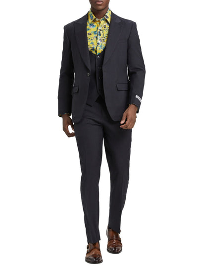 Stacy Adams - Dark Gray 3 Piece Hybrid Fit Suit With Expandable Waist Band 1 SO4SM255H1-02-36R  - from alligatorwarehouse.com