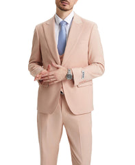 Stacy Adams - Blush 3 Piece Hybrid Fit Suit With Expandable Waist Band