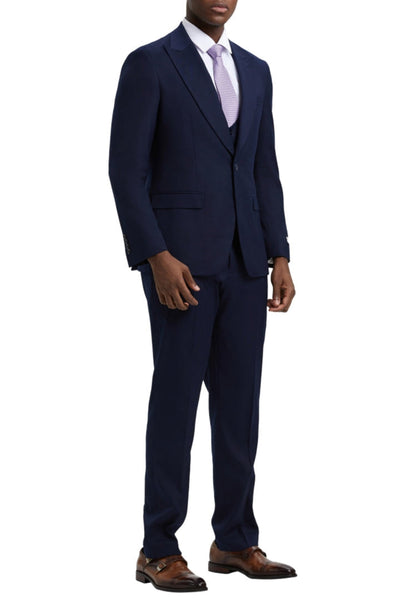 Stacy Adams - Navy 3 Piece Hybrid Fit Suit With Expandable Waist Band 1 SO4SM255H1-11-36R  - from alligatorwarehouse.com