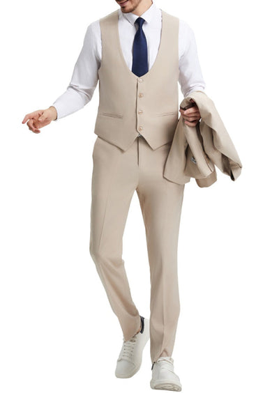 Stacy Adams - Tan 3 Piece Hybrid Fit Suit With Expandable Waist Band 2 SO4SM255H1-13-50L  - from alligatorwarehouse.com