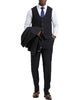 Stacy Adams - 3 Piece Hybrid Fit Suit in Black 2 SO4SM282H1-1-BLACK  - from alligatorwarehouse.com