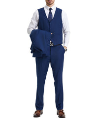 Stacy Adams - 3 Piece Hybrid Fit Suit in Indigo