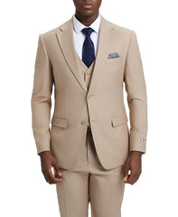 Stacy Adams - 3 Piece Hybrid Fit Suit in Tan