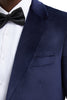 Men's Stacy Adams Modern Fit Velvet Blazer in Navy Blue 2 SMJ111H1-02-38R  - from alligatorwarehouse.com