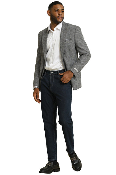 Men's Stacy Adams Vintage Professors Tweed Blazer in Grey 3 SMJ325H1-01-38R  - from alligatorwarehouse.com