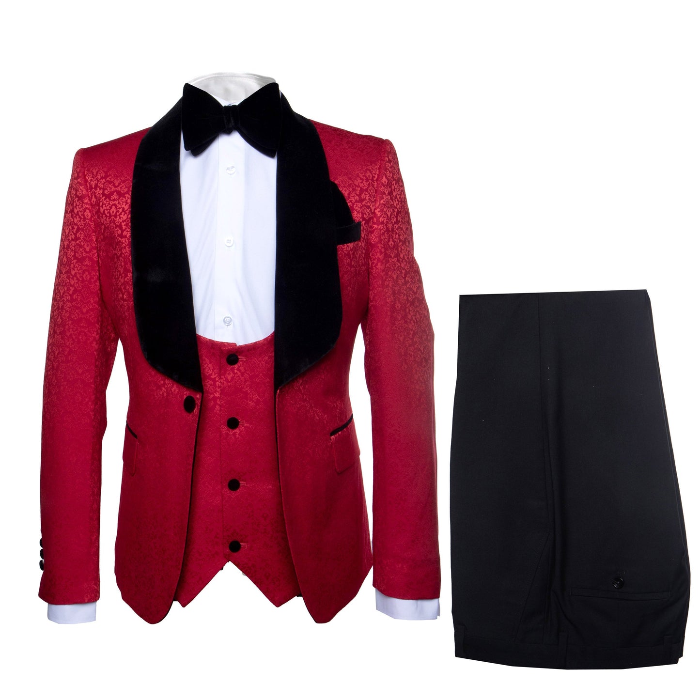 Rossi Man RM1448 – Elegant Smoking Style 3-Piece Tuxedo Set for Men