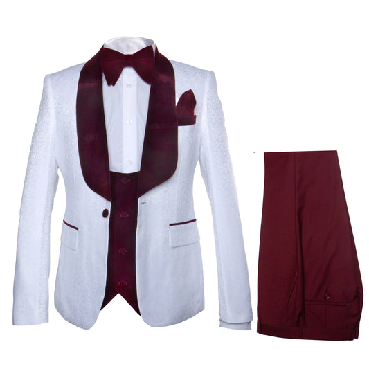Rossi Man RM1480 – Men's 3-Piece Smoking Style Tuxedo Suit for Formal