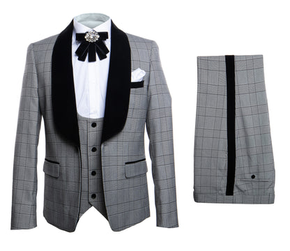 Rossi Man RM1295 – Classic 3-Piece Smoking Tuxedo for Men