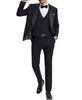 Stacy Adams - Black 3 Piece Hybrid Fit Tuxedo Satin Shawl Lapel 2 SO4SMT282H1-01-BLACK  - from alligatorwarehouse.com