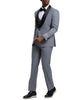 Stacy Adams - Medium Gray 3 Piece Hybrid Fit Tuxedo Satin Shawl Lapel 3 SO4SMT282H1-09-MEDIUMGRAY  - from alligatorwarehouse.com