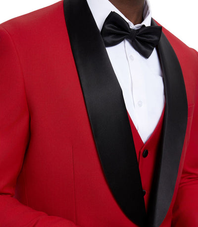 Stacy Adams - Red 3 Piece Hybrid Fit Tuxedo Satin Shawl Lapel 2 SO4SMT282H1-10-36R  - from alligatorwarehouse.com
