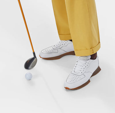 Gerardo Deerskin Sneaker White By Mezlan Made In Spain Brand 2   - from alligatorwarehouse.com