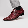 Marco Di Milano Rovigo Men's Shoes Wine Exotic Crocodile Skin Single Monk-strap Loafers 9 ROVIGO_CAIMAN FUSCUS_RUS COGNAC (*NEW)_8.5  - from alligatorwarehouse.com