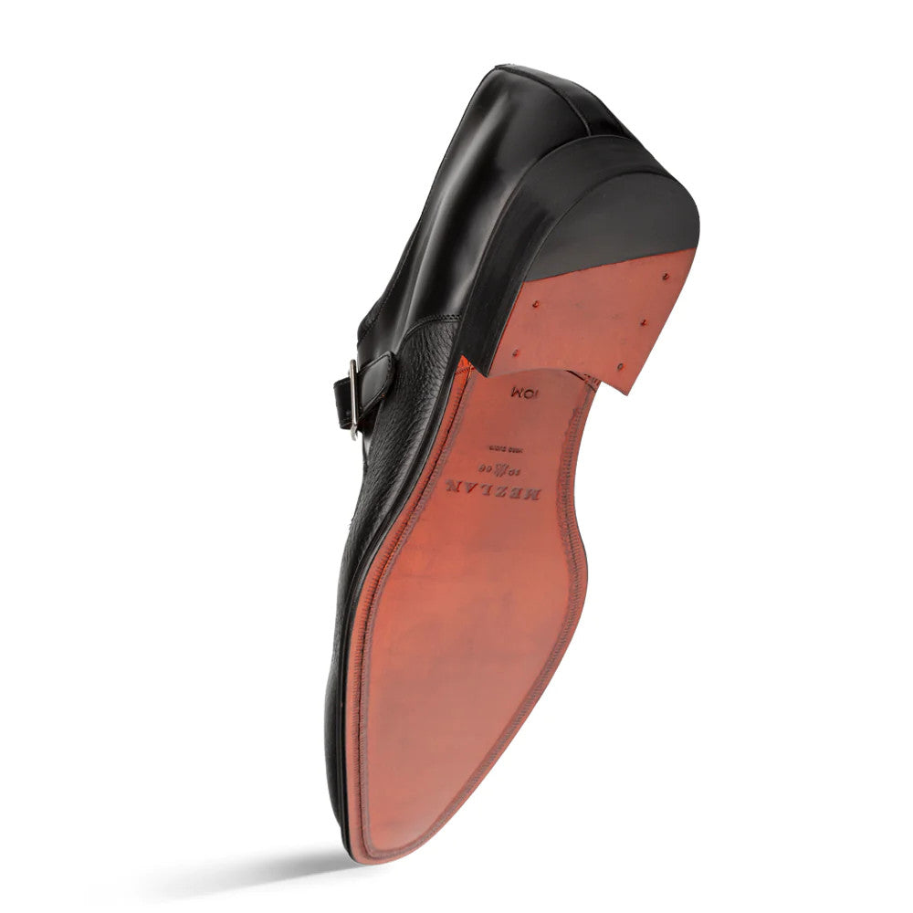 Pego Monk Strap Black By Mezlan Made In Spain Brand