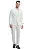 White Wedding Suit For Men - Perfect For Groom -Men's Two Button Peak Lapel Summer Linen Style Beach Wedding Suit In White 2   - from alligatorwarehouse.com