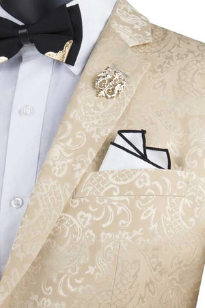 Tan Suits For Wedding - Tan Groomsmen Suits - Tan Slim Fit Tuxedo