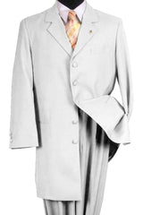 White Wedding Suit For Men - Perfect For Groom - Mens 2pc Classic Long Fashion White Suit