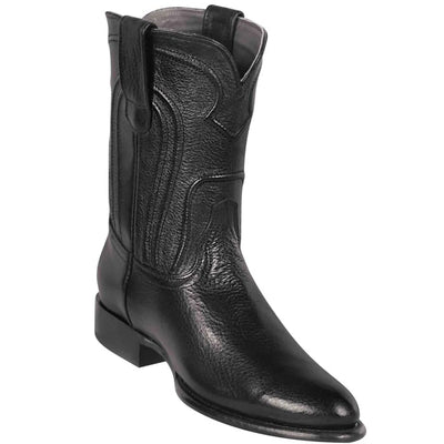 Los Altos Boots - Mens Dress Cowboy Boot - Low Priced Men's Black Roper Boot- in Black 1   - from alligatorwarehouse.com