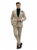 Mens Sand Beige Velvet Tuxedo Suit – 2 Piece Slim Fit Blazer and Pants Formal Set - Winter Fabric Natural Color 6   - from alligatorwarehouse.com