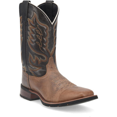 Laredo Montana Sand and Brown Leather Broad Square Toe Boots for Men 2 7800_8_D  - from alligatorwarehouse.com