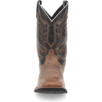 Laredo Montana Sand and Brown Leather Broad Square Toe Boots for Men 3 7800_8_D  - from alligatorwarehouse.com