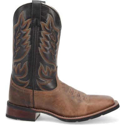 Laredo Montana Sand and Brown Leather Broad Square Toe Boots for Men 1 7800_8_D  - from alligatorwarehouse.com