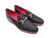 Satin Weave Leather Bit Loafer 5 KS528-12FBURGUNDY75  - from alligatorwarehouse.com