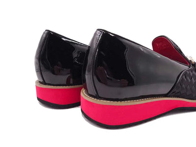 Satin Weave Leather Bit Loafer 6 KS528-12FBURGUNDY14  - from alligatorwarehouse.com