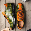 Marco Di Milano Saulo Men's Shoes Green & Cognac Exotic Ostich / Alligator Casual Sneakers 11 SAULO_ALLIGATOR-OSTRICH_GREEN_8  - from alligatorwarehouse.com