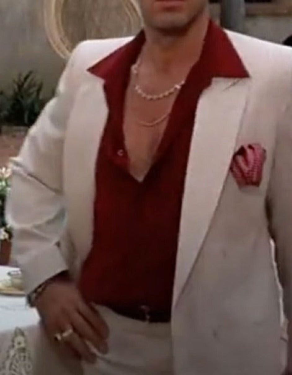Mens Al Pacino Tony Montana Scarface Package | White Suit + Red Shirt 1 9M-5894  - from alligatorwarehouse.com