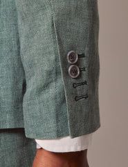 Mens Linen Suit For Beach Wedding - Summer  Suit in Sea Green