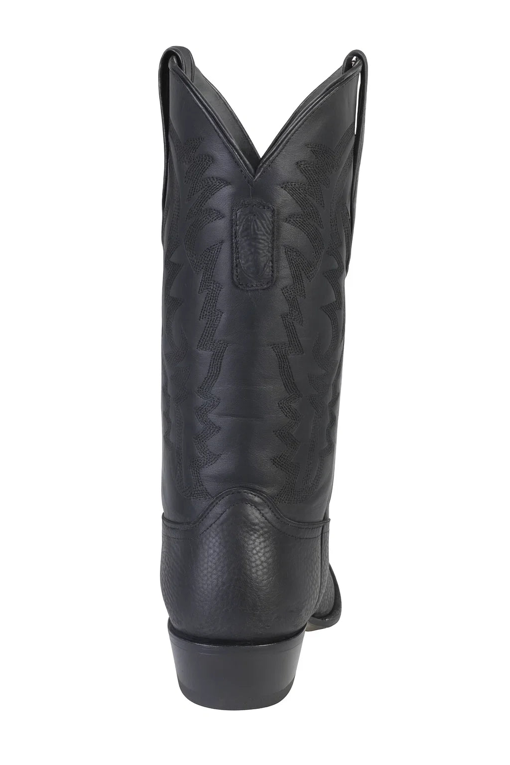 Sharkskin Round Toe Cowboy Boots - in Black