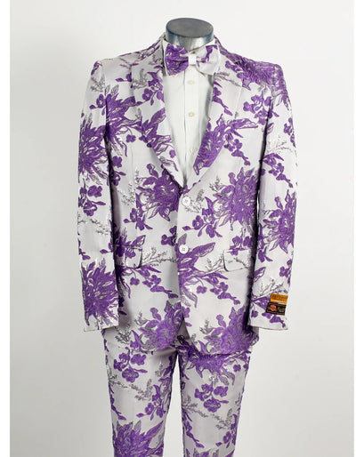 Purple Prom Suit - Purple Prom Outfit - White & Lavender  Purple Prom  Tuxedo 1 L0-0129  - from alligatorwarehouse.com