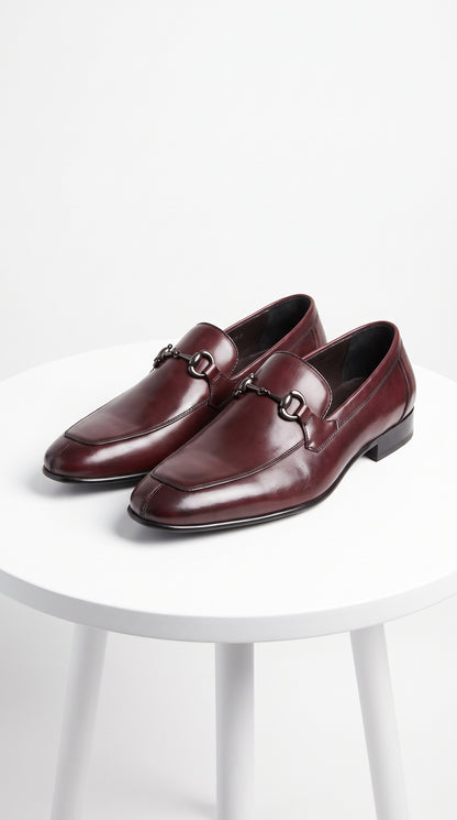 Lombardy Men’s Calf Leather Bit Loafers – Luxury Slip-On Dress Shoes