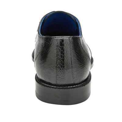 Men's Belvedere Siena Ostrich Leg Moc Toe Dress Shoe in Black 5 MEN 1463 BLACK-M-09  - from alligatorwarehouse.com