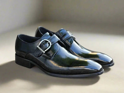Signature Buckle Monk Strap Shoe 1 KS503-35BLACK75  - from alligatorwarehouse.com