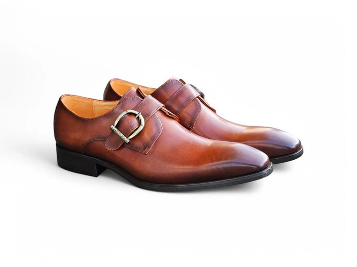 Carrucci Signature Buckle Monk Strap Shoe