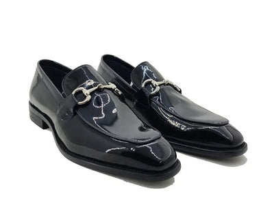 Signature Horse Bit Patent Leather Loafer 7 KS509-28PGWHITE75  - from alligatorwarehouse.com