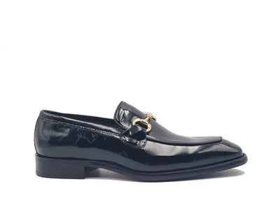 Signature Horse Bit Patent Leather Loafer 11 KS509-28PGWHITE75  - from alligatorwarehouse.com